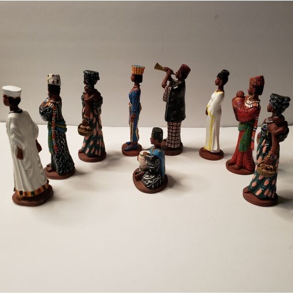 Vintage African Figurines (9 Pieces) - Picture 3 of 9